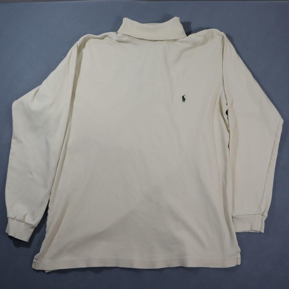 Polo Ralph Lauren Turtleneck Long Sleeve Shirt Yellow Mens Large Pony Logo